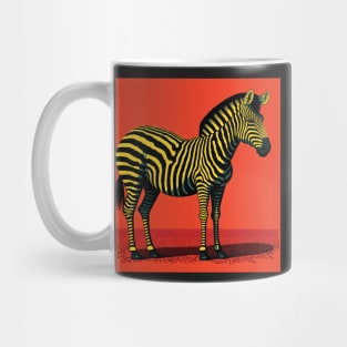 Zebra on an Orange Background Mug